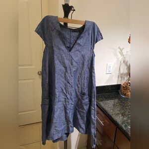 Matthildur avant garde linen lagenlook dress size 2 Medium